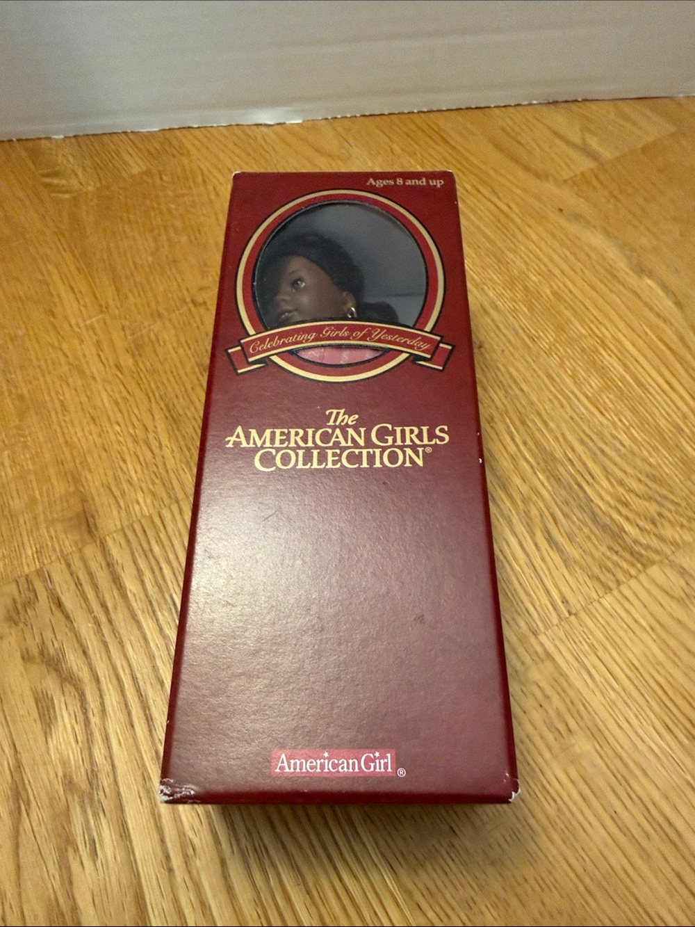Mini American girl doll inbox with book